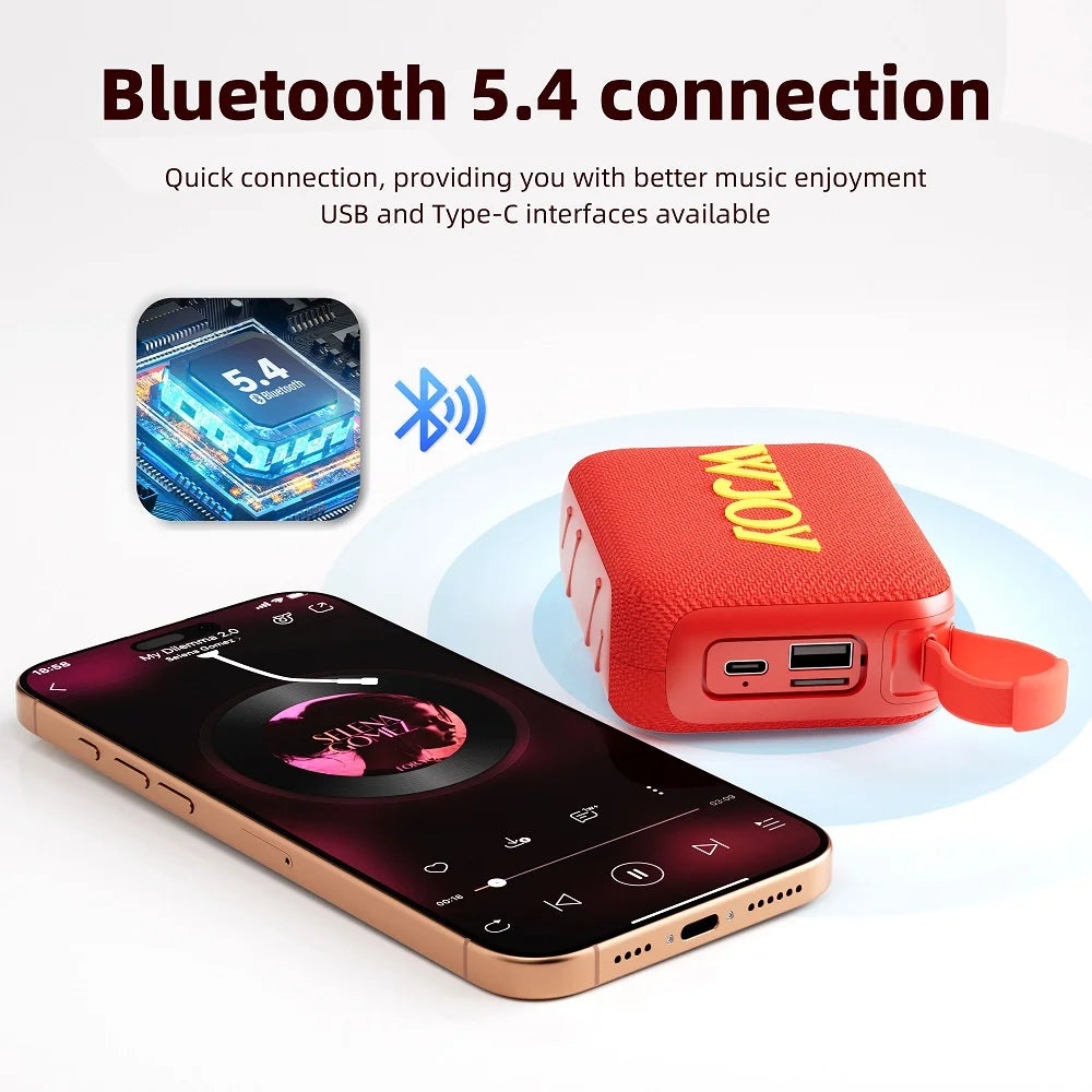 Bluetooth 5.4 Hi-Fi Portable Speaker for Home & Outdoor
