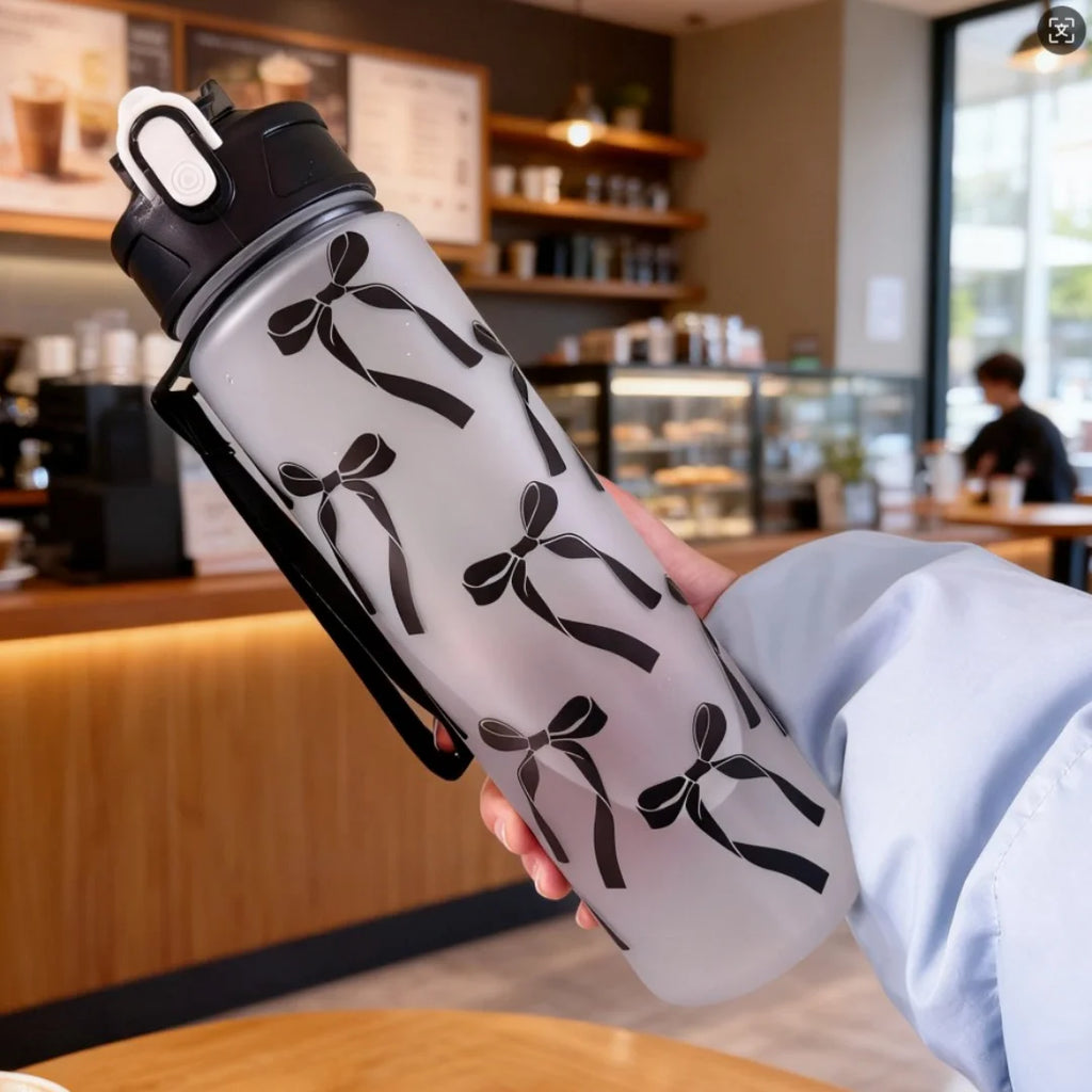 750ml Floral Water Bottle with Carry Strap
