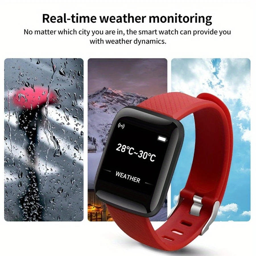 Bluetooth Smartwatch with Fitness Tracking & Music Control