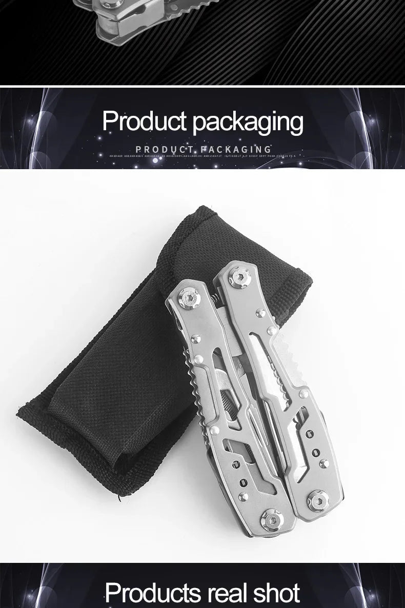 Folding Multi-Tool Pliers – Stainless Steel Portable Combination Tool for Camping & Survival