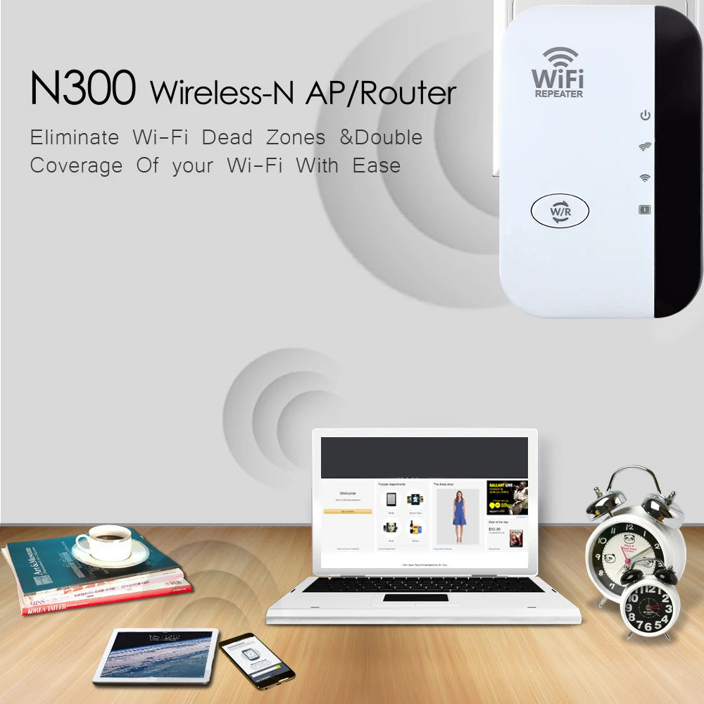 FENVI 300 Mbps WiFi Range Extender, 2.4 GHz