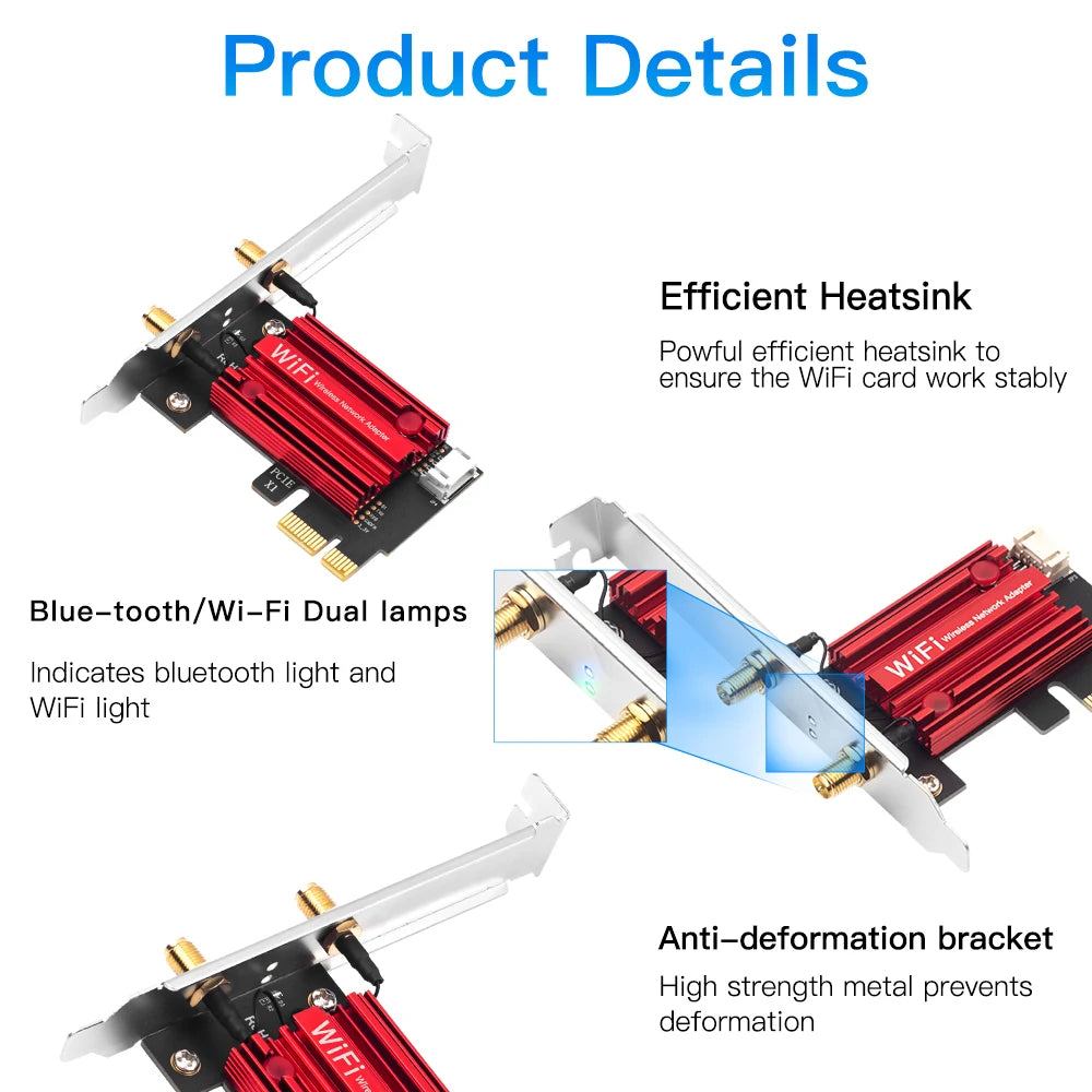 FENVI AC1200 WiFi 5 PCIe Adapter with Bluetooth 4.0
