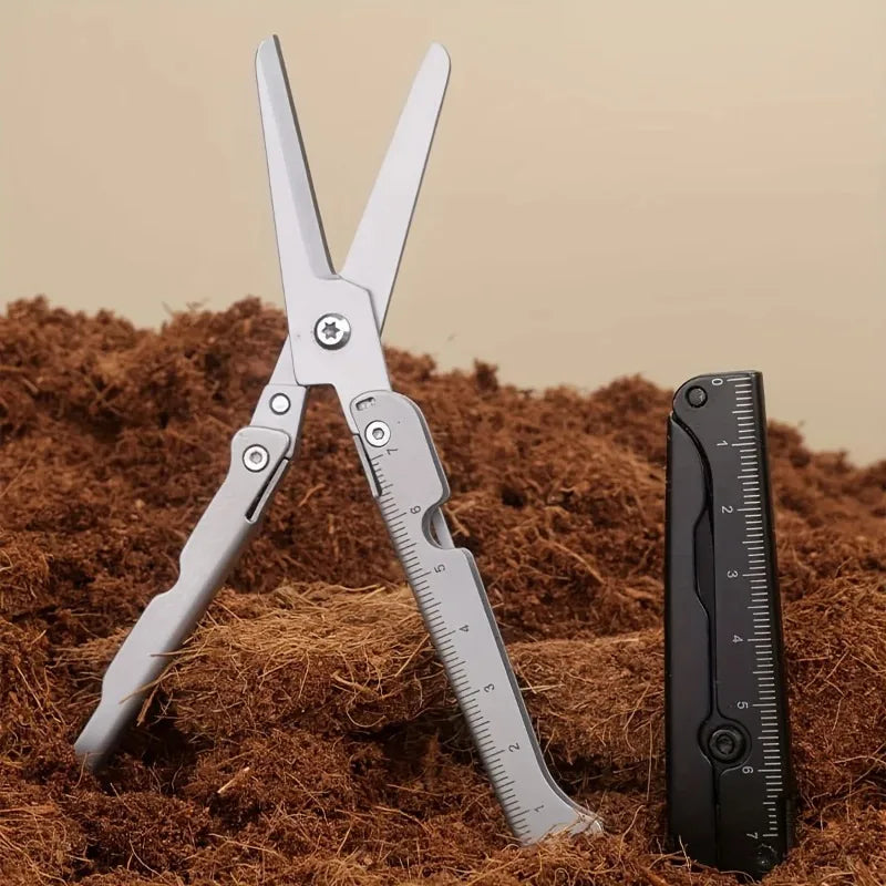 Portable Folding Scissors – Stainless Steel Multifunctional Outdoor Survival Tool