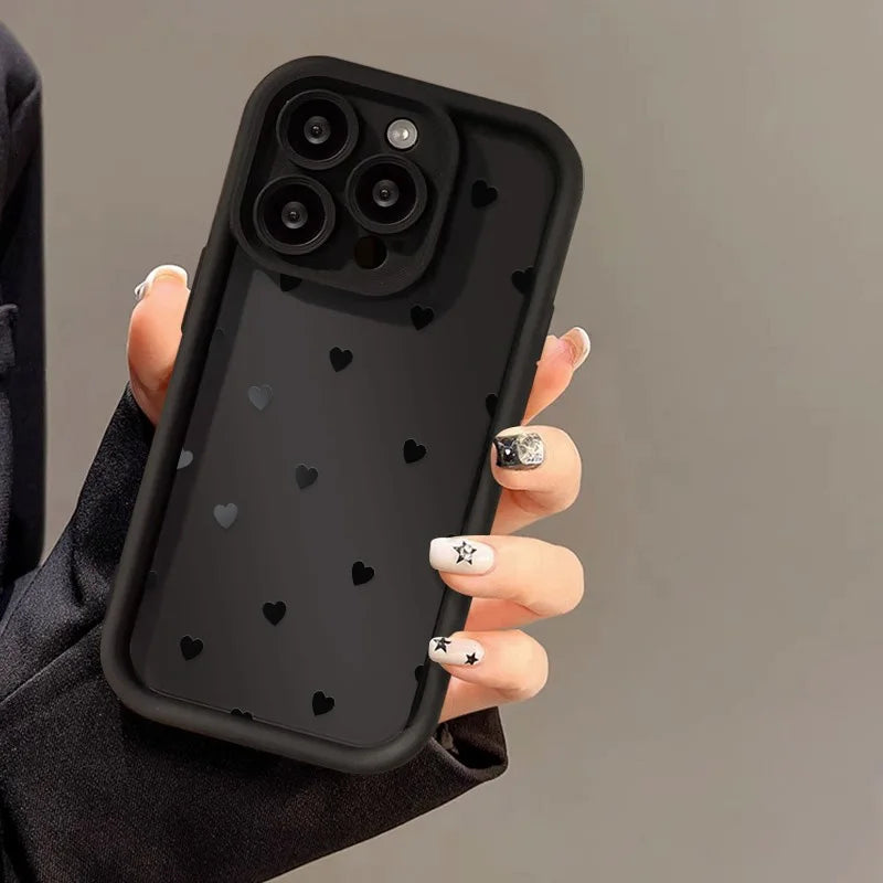 Love Heart Silicone iPhone Case – Fits iPhone 8 through iPhone 17 Pro Max