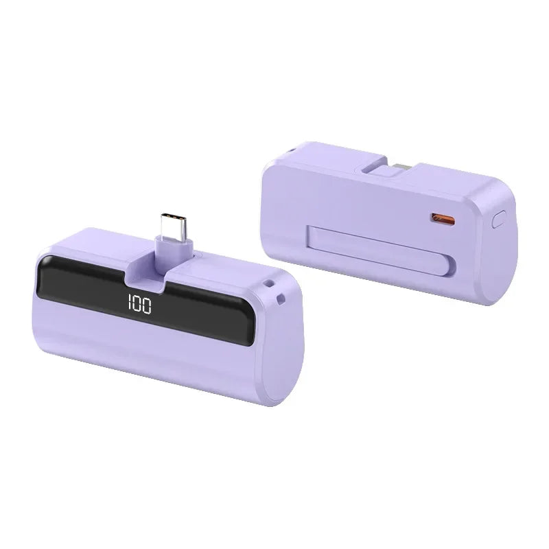 Mini Portable Power Bank with Digital Display & Phone Stand – Compact Charger