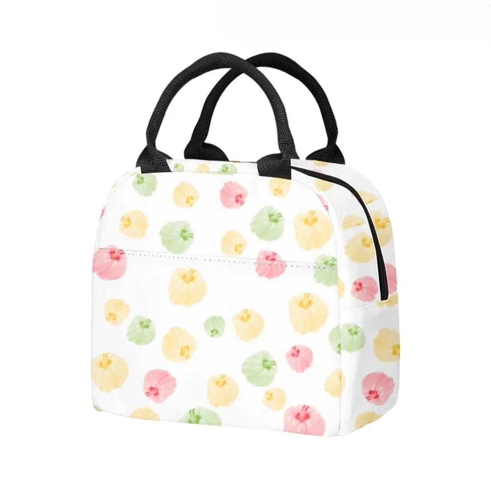 Fruits Juicy Sustainable Insulated Lunch Bag Side Pocket Waterproof Reusable Office Easy Clean Design for Work School Picnics
