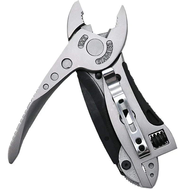 Outdoor Survival Multi-Tool Kit – Adjustable Spanner, Pliers, Pocket Knife & Screwdriver Set