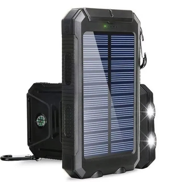 Solar Power Bank 80000mAh – Portable External Battery with LED Light