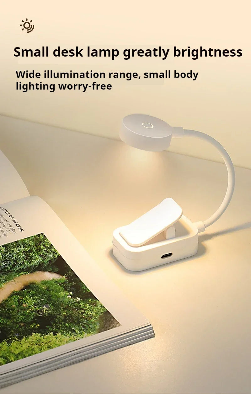 Clip-On LED Desk Lamp – Gooseneck, Memory Function, 3 Modes, Eye Protection