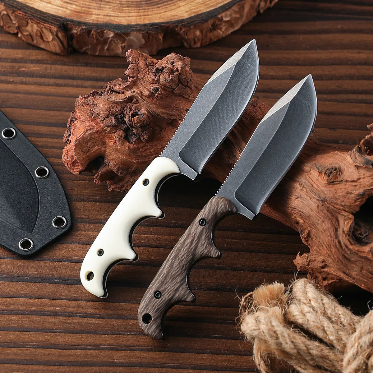 Outdoor Utility Knife – Straight Blade EDC for Camping, Fishing & Survival