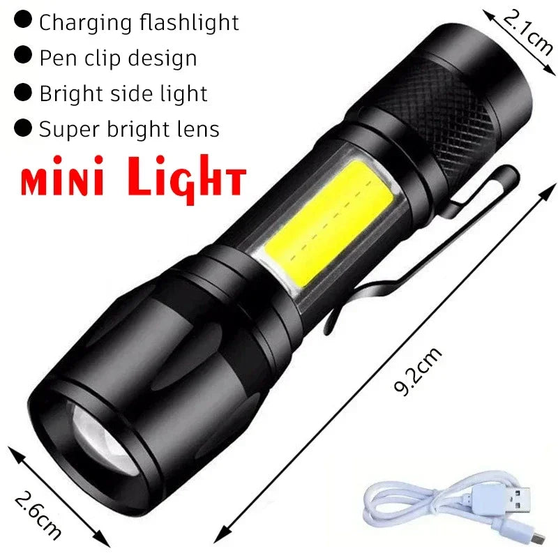 Super Bright Waterproof Tactical Flashlight – Rechargeable LED Torch