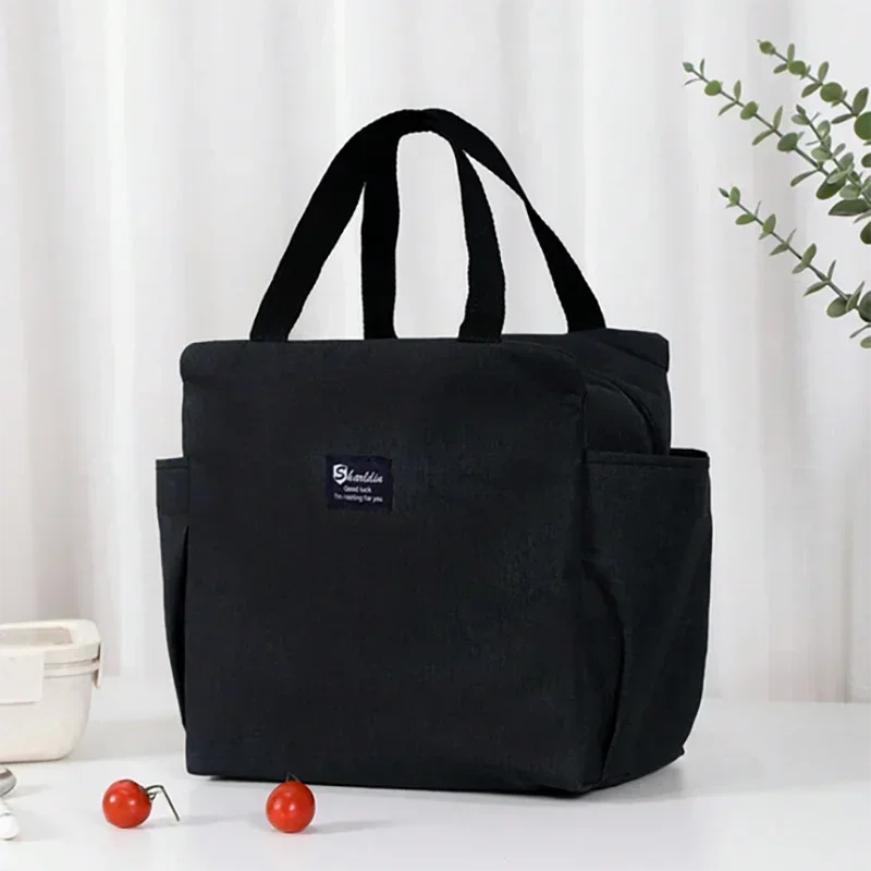 Double-Pocket Insulated Lunch Bag with Shoulder Carry