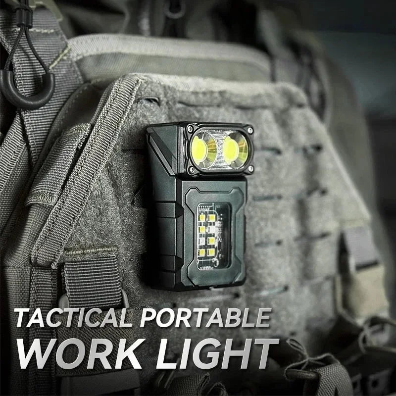 Tactical Mini EDC Flashlight – Rechargeable LED with MOLLE Clip