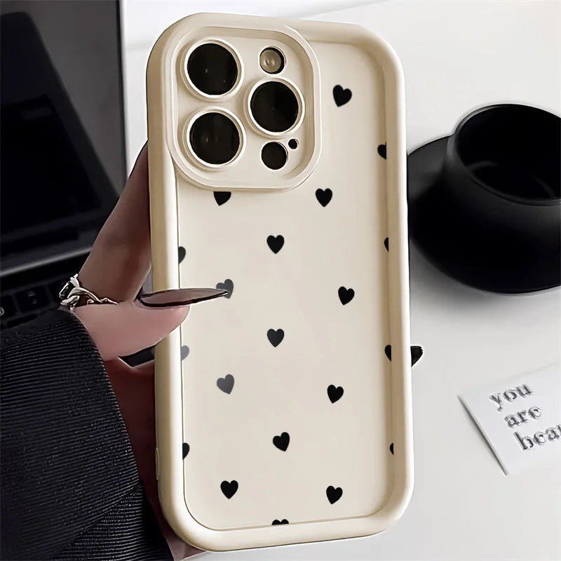 Love Heart Silicone iPhone Case – Fits iPhone 8 through iPhone 17 Pro Max