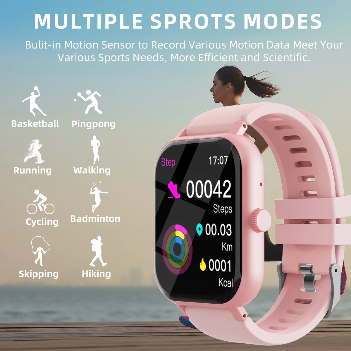 Bluetooth Smartwatch – Large Display, Fitness Tracking & Hands-Free Calling