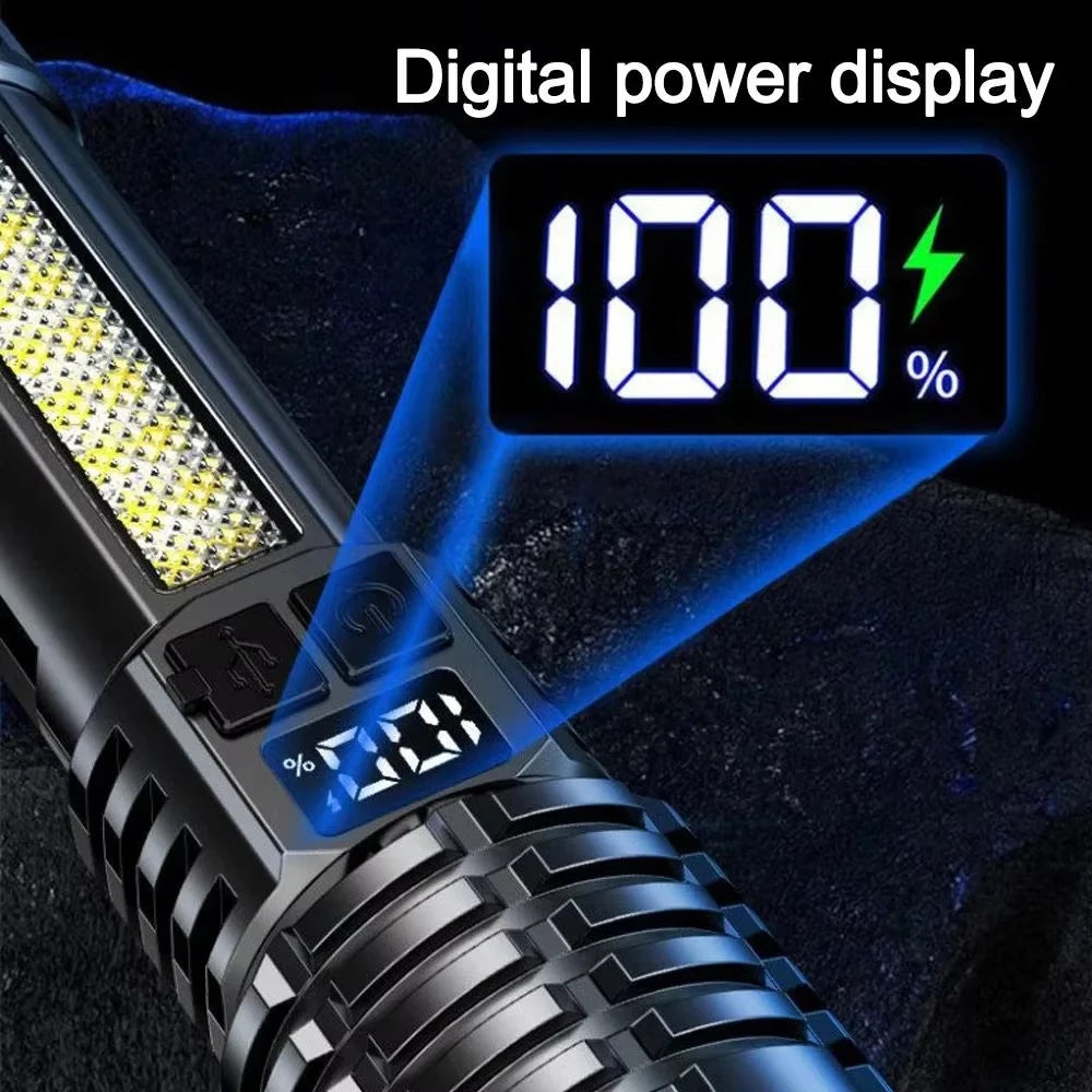 Super Bright Waterproof Tactical Flashlight – Rechargeable LED Torch