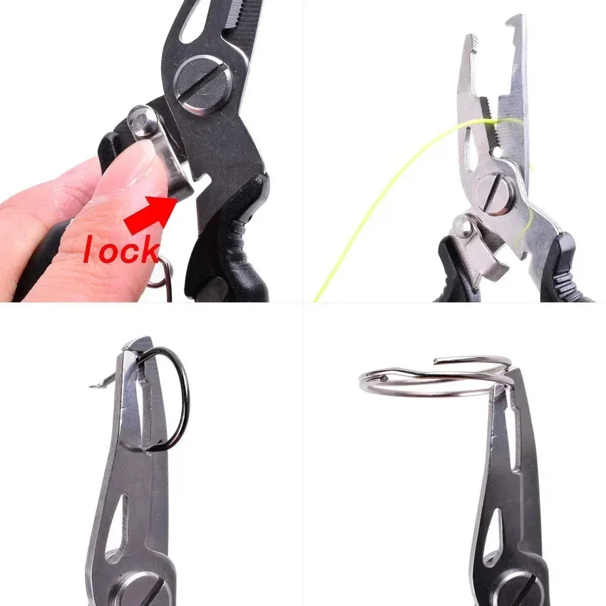 Multifunction Fishing Pliers with Hook Remover & Line Cutter