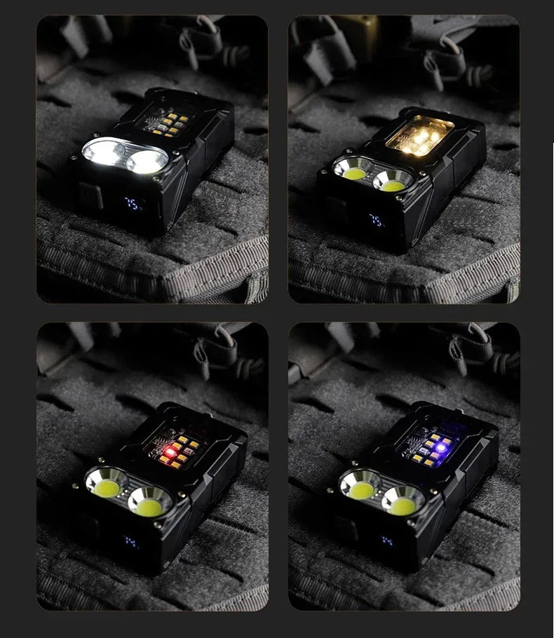 Tactical Mini EDC Flashlight – Rechargeable LED with MOLLE Clip