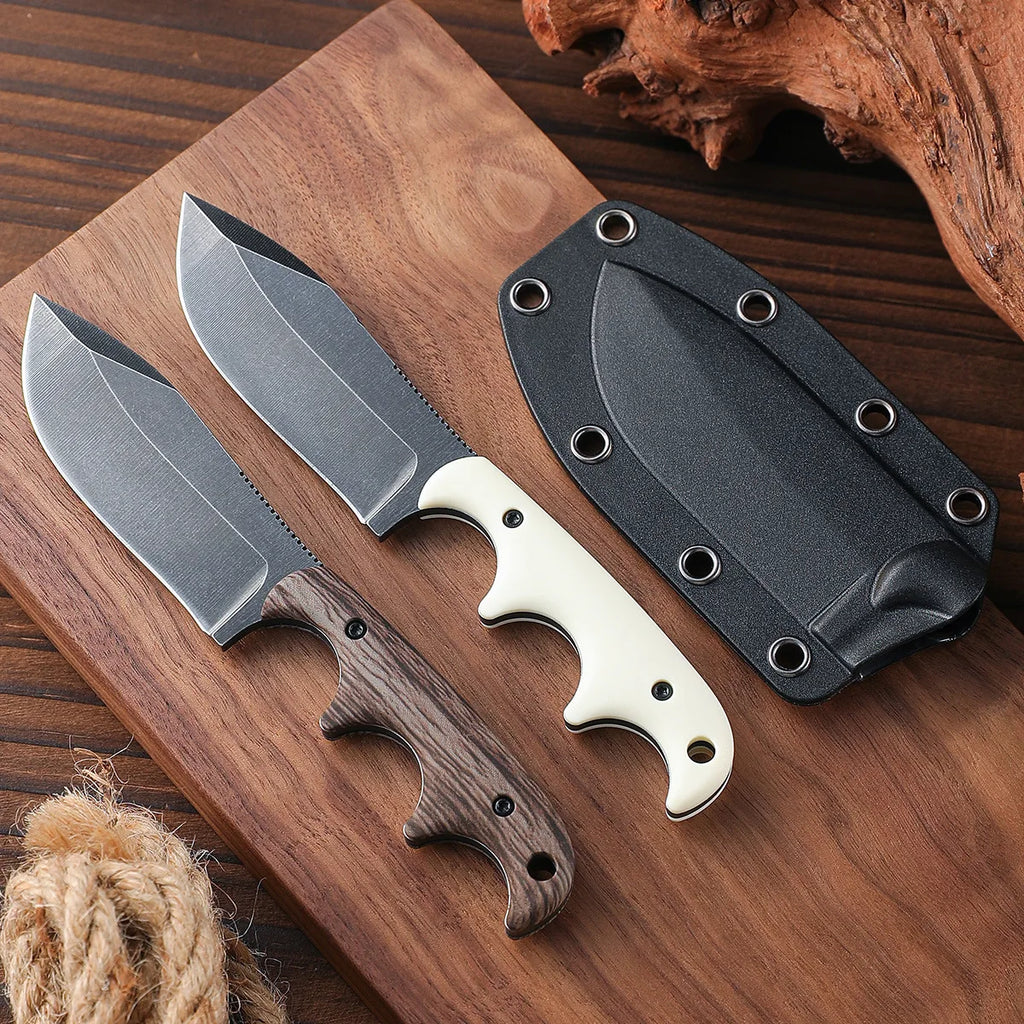 Outdoor Utility Knife – Straight Blade EDC for Camping, Fishing & Survival