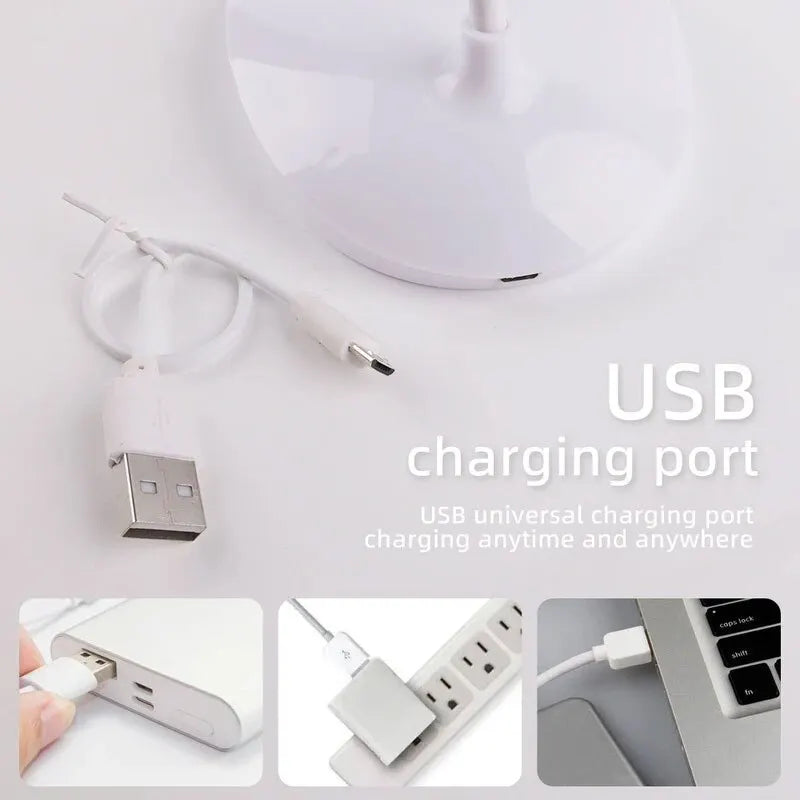 USB Rechargeable LED Desktop Reading Lamp – Eye Protection Night Light