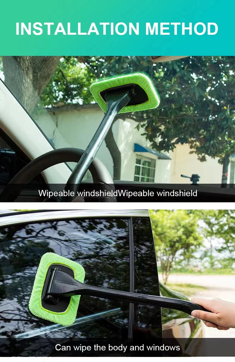 Car Window Cleaning Brush with Long Handle