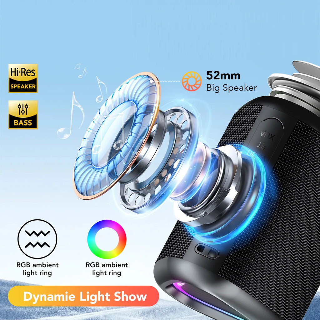 IPX7 Waterproof Portable Bluetooth Speaker – 24-Hour Playtime
