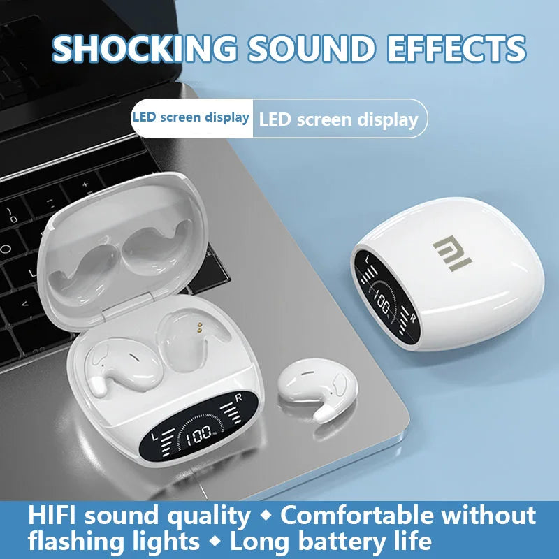 Low-Profile Bluetooth Sleep Earbuds with Charging Case