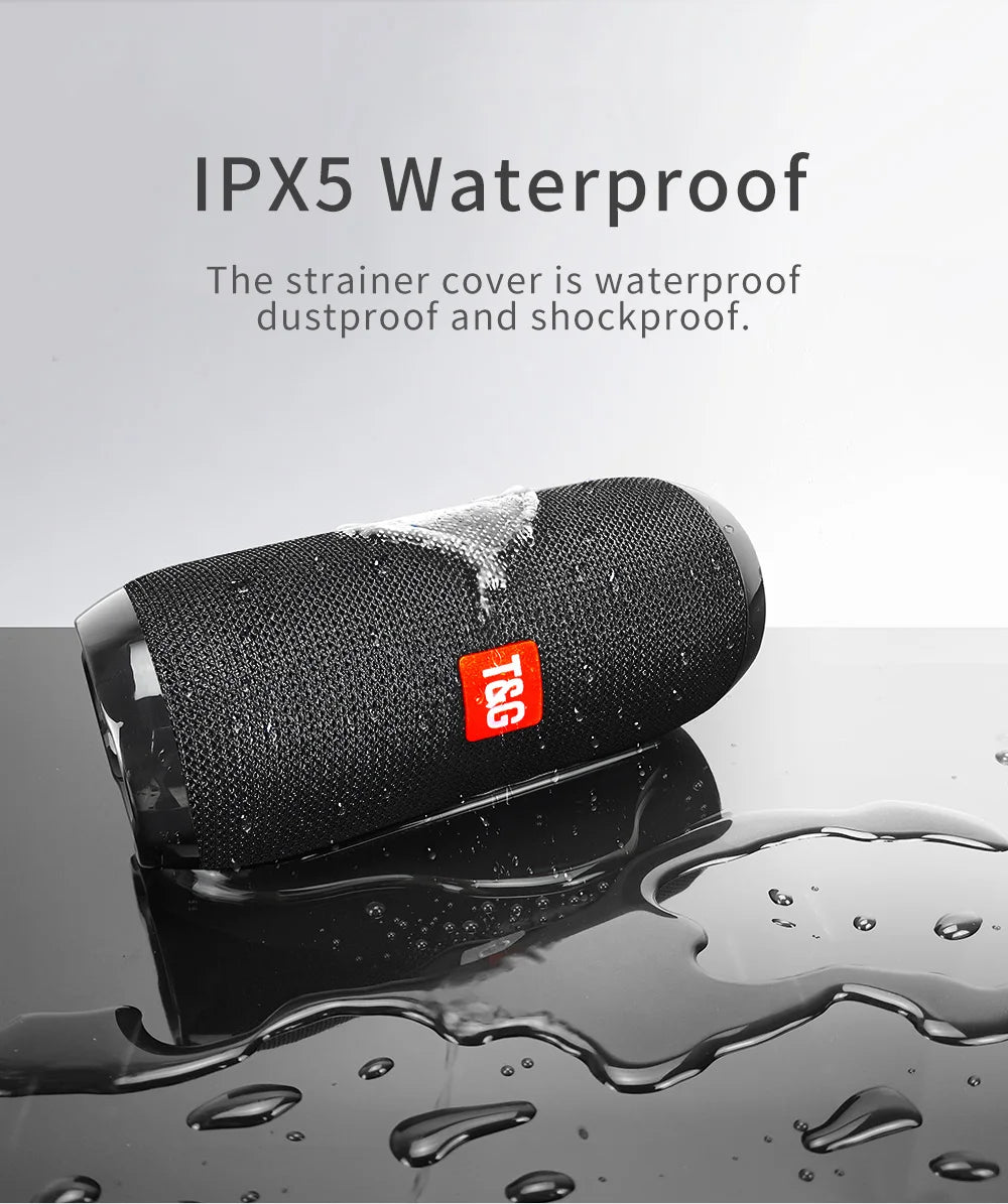 Waterproof Outdoor Bluetooth Speaker – TF Card & FM Radio Included