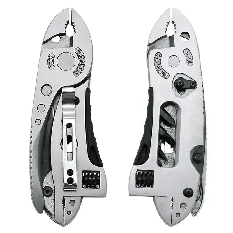 Outdoor Survival Multi-Tool Kit – Adjustable Spanner, Pliers, Pocket Knife & Screwdriver Set