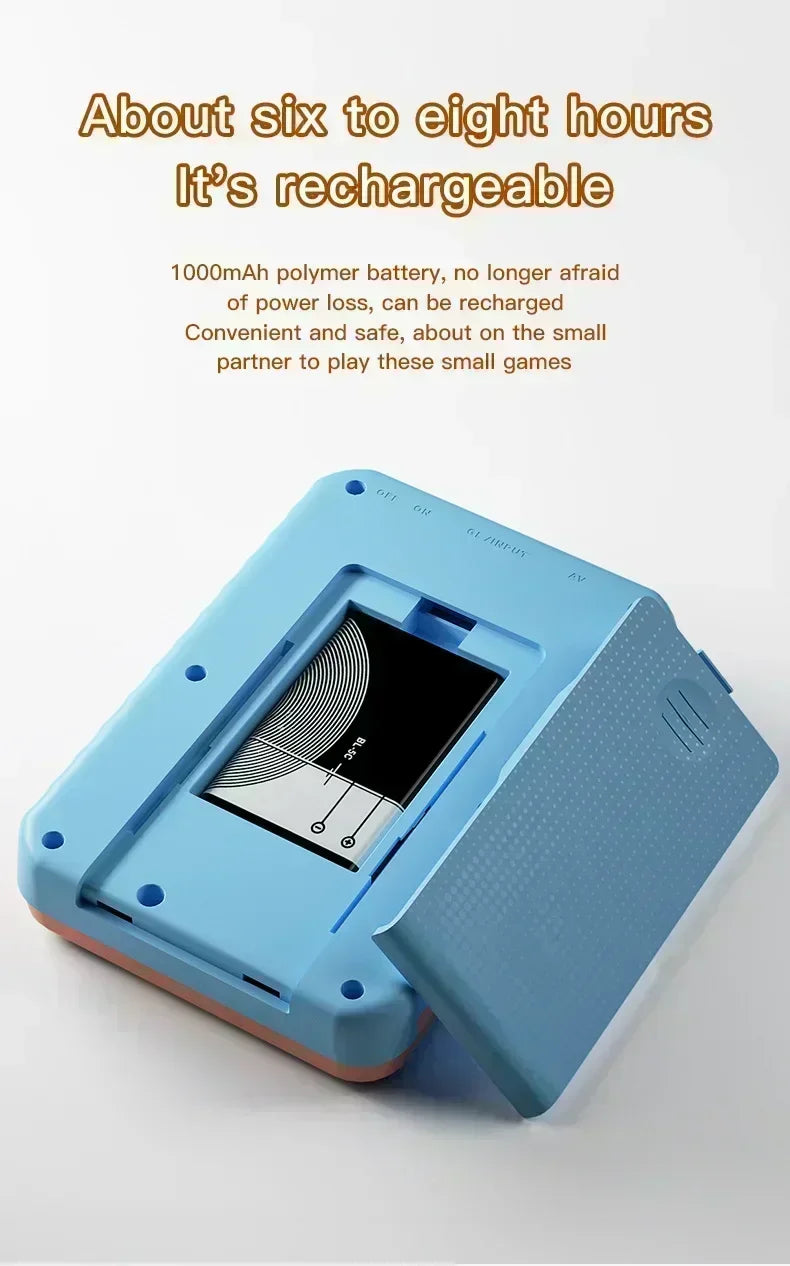 Retro G5 Handheld Game Console – 500 Classic Games, 3" Screen, Macaron Colors