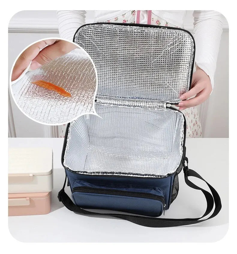 Insulated Lunch Bag Large Lunch Bags For Women Men Reusable Lunch Bag With Adjustable Shoulder Strap
