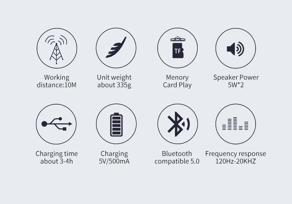 Waterproof Outdoor Bluetooth Speaker – TF Card & FM Radio Included