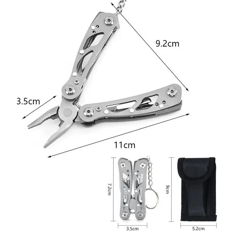 Folding Multi-Tool Pliers – Stainless Steel Portable Combination Tool for Camping & Survival