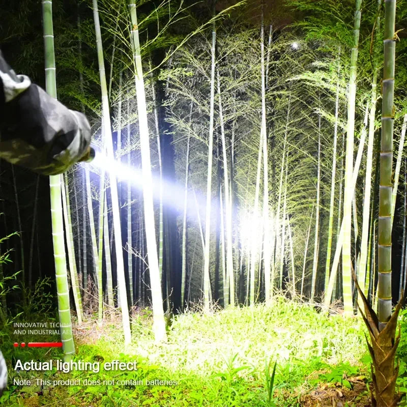 Tactical Hunting Flashlight Set – Green, Red & White LED, USB Rechargeable
