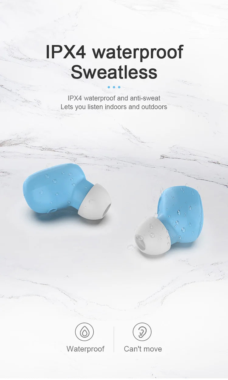 TWS Wireless Earbuds with Charging Case – Bluetooth, Bass Sound