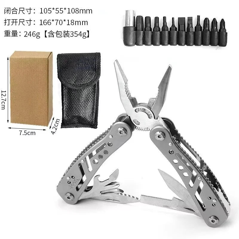 24-in-1 Professional Multitool Pliers – Survival & Hunting Gift for Men