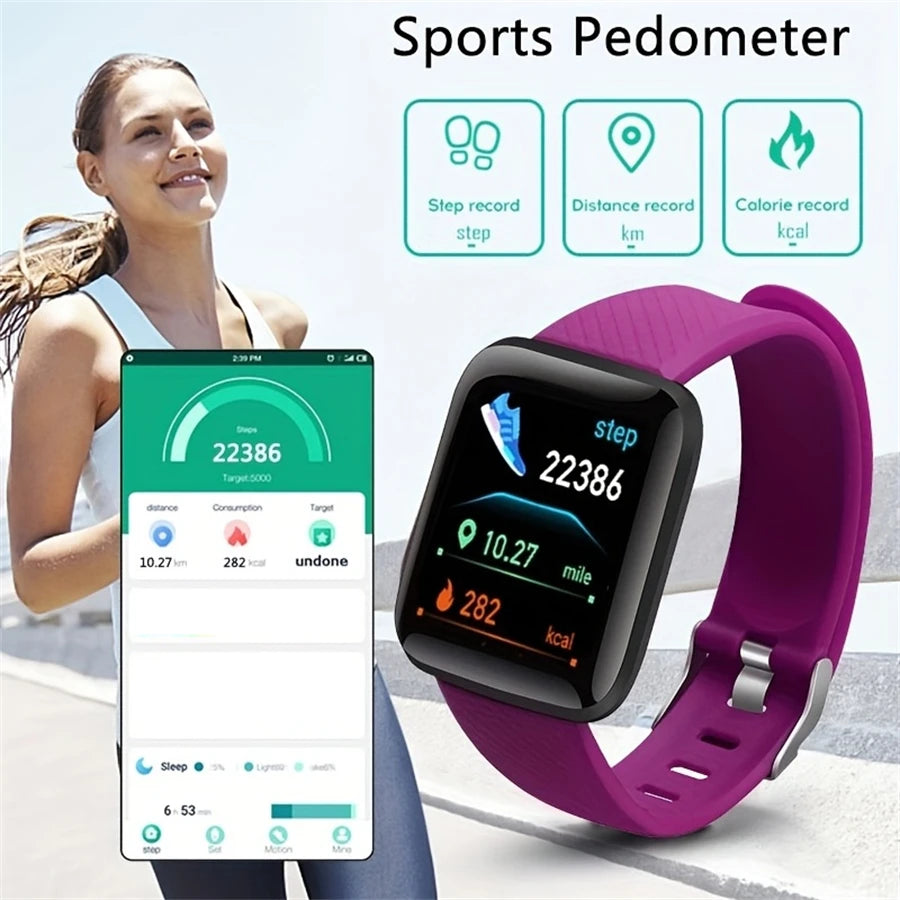 Bluetooth Smartwatch with Fitness Tracking & Music Control