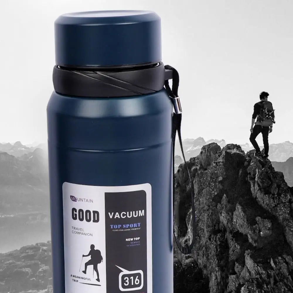 800/1000ml Stainless Steel Insulated Sports Thermos with Handle
