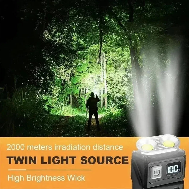 Tactical Mini EDC Flashlight – Rechargeable LED with MOLLE Clip