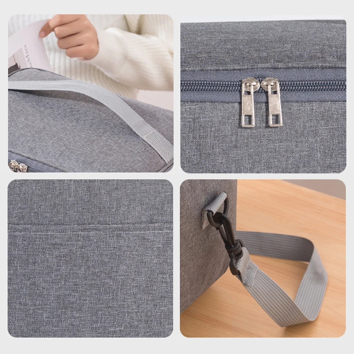 Large Insulated Lunch Bag with Shoulder Strap