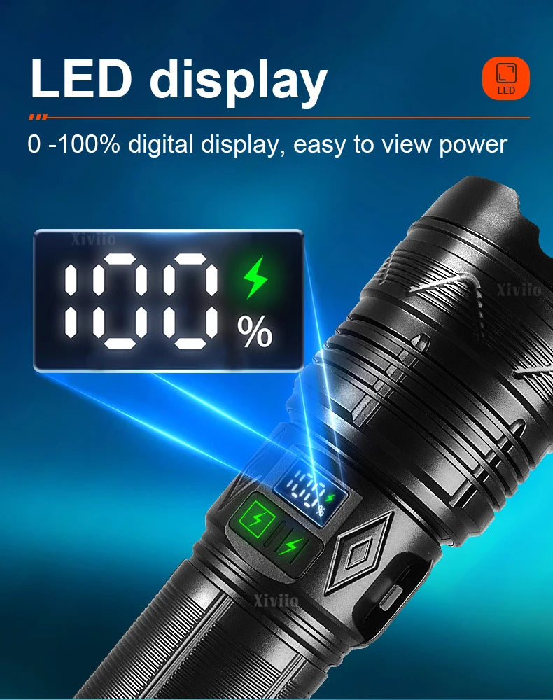 Ultra-Powerful Rechargeable Tactical Flashlight – Super Bright LED Outdoor Torch