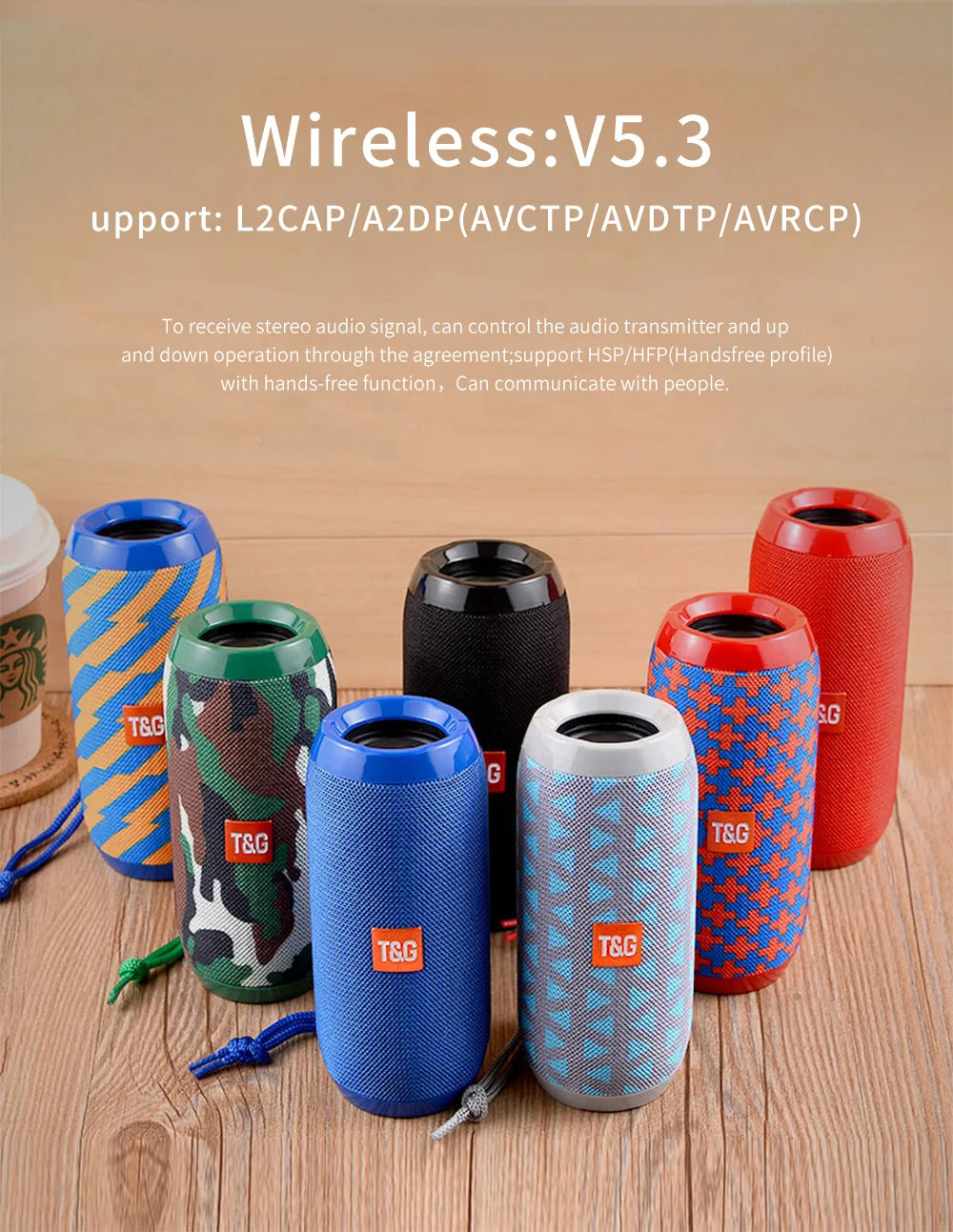 Waterproof Outdoor Bluetooth Speaker – TF Card & FM Radio Included