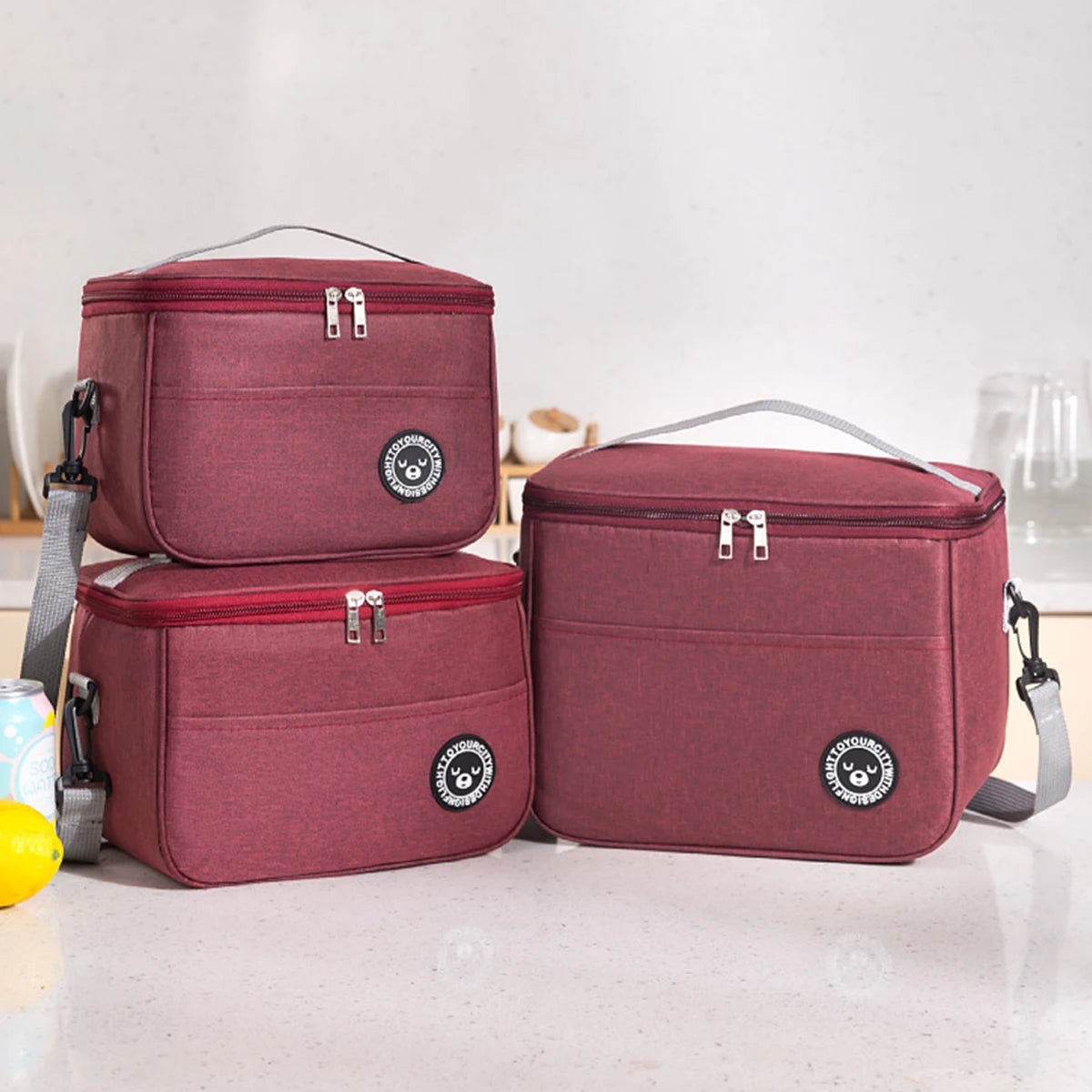 Large Insulated Lunch Bag with Shoulder Strap