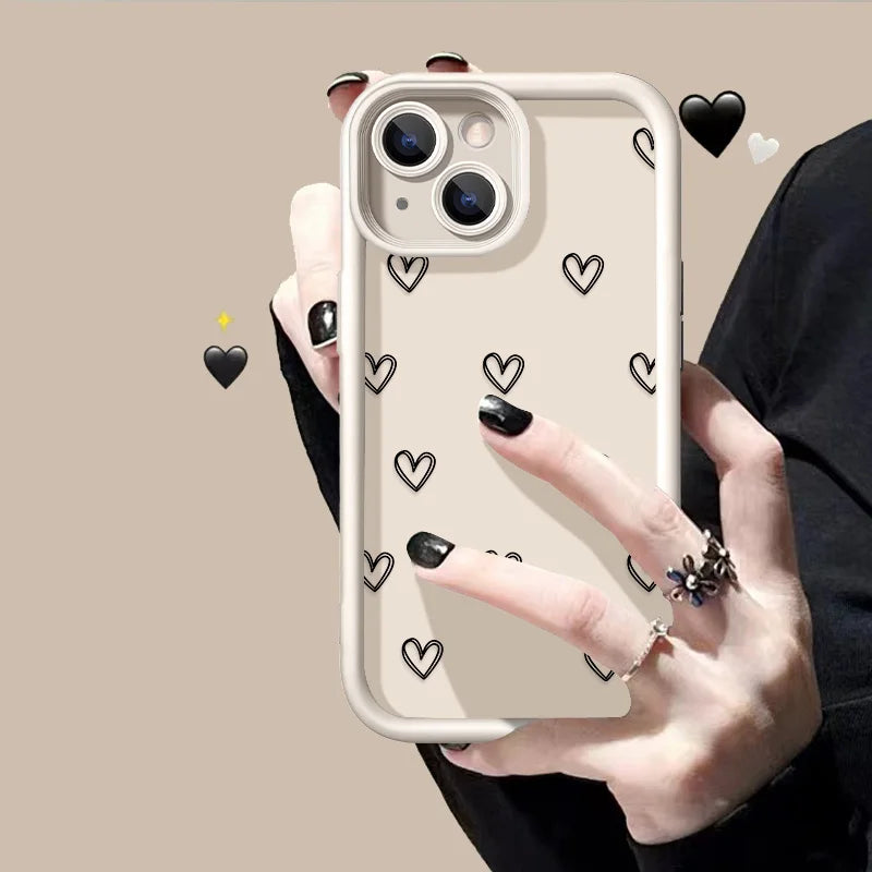 Love Heart Silicone iPhone Case – Fits iPhone 8 through iPhone 17 Pro Max