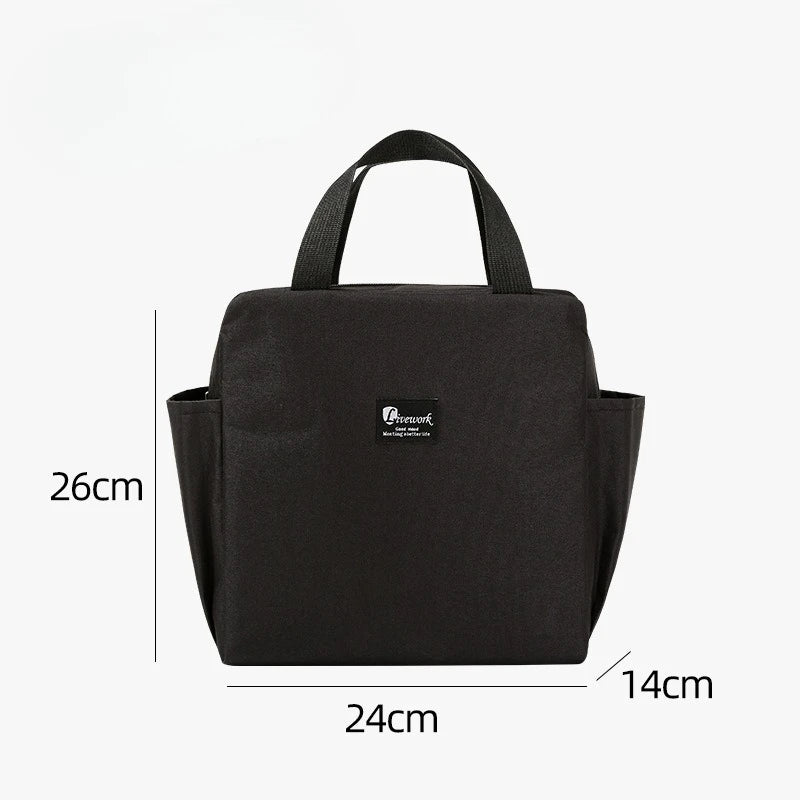 Double-Pocket Insulated Lunch Bag with Shoulder Carry
