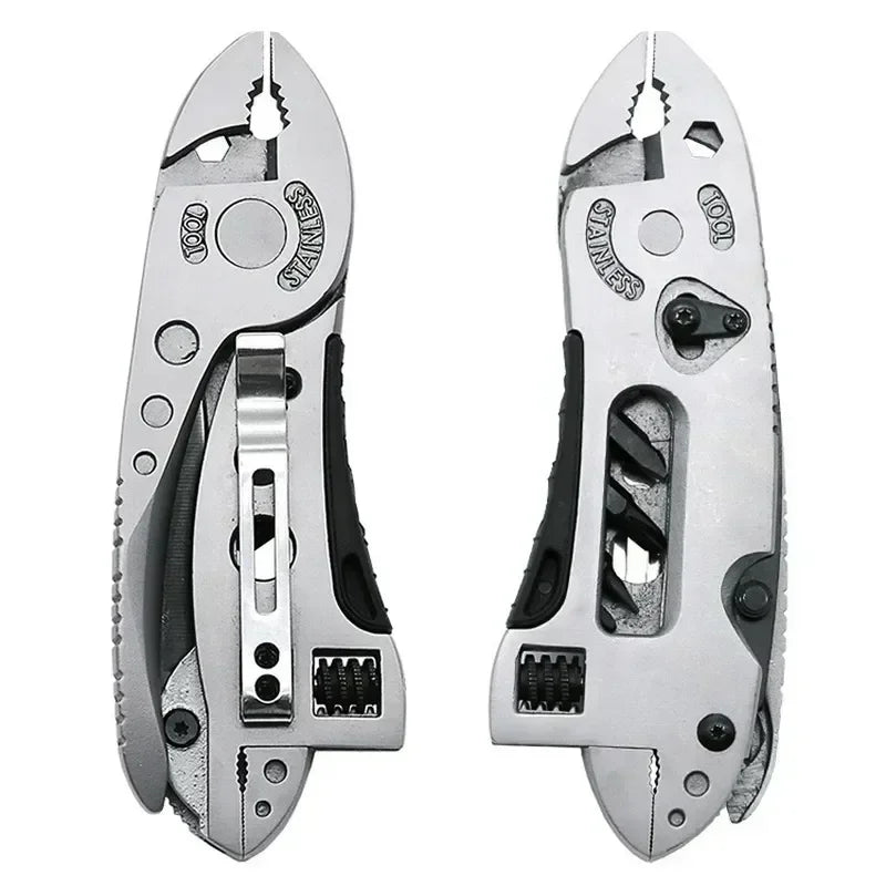 Outdoor Survival Multi-Tool Kit – Adjustable Spanner, Pliers, Pocket Knife & Screwdriver Set