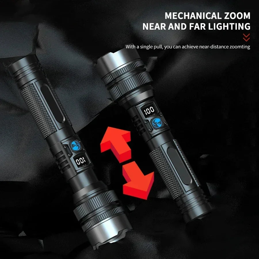 Super Bright Rechargeable LED Tactical Flashlight – Long Range Waterproof Torch