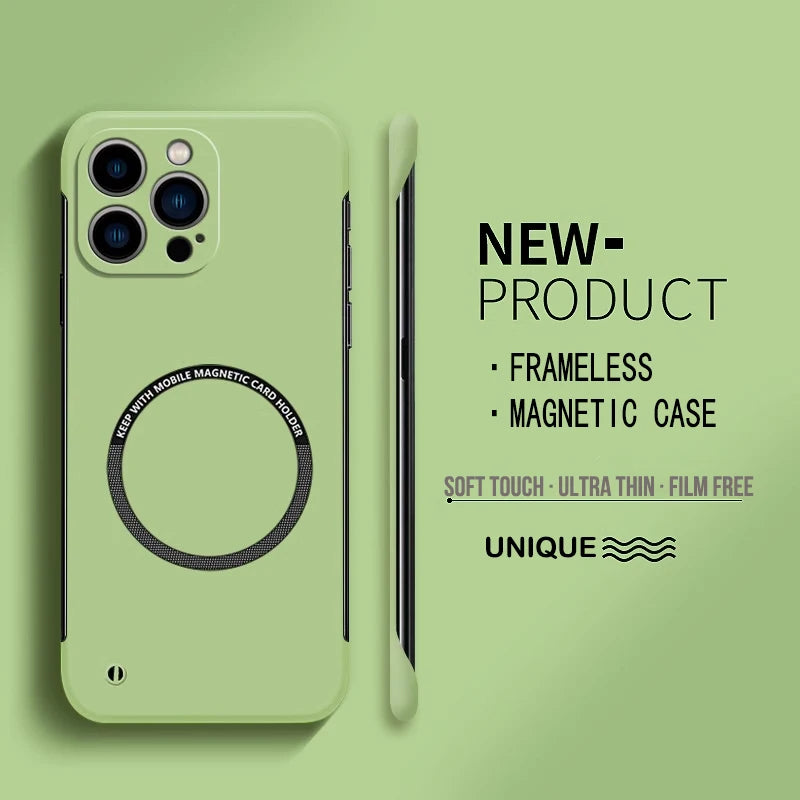 Ultra-Thin Matte Magnetic iPhone Case – Fits iPhone 14 to 17