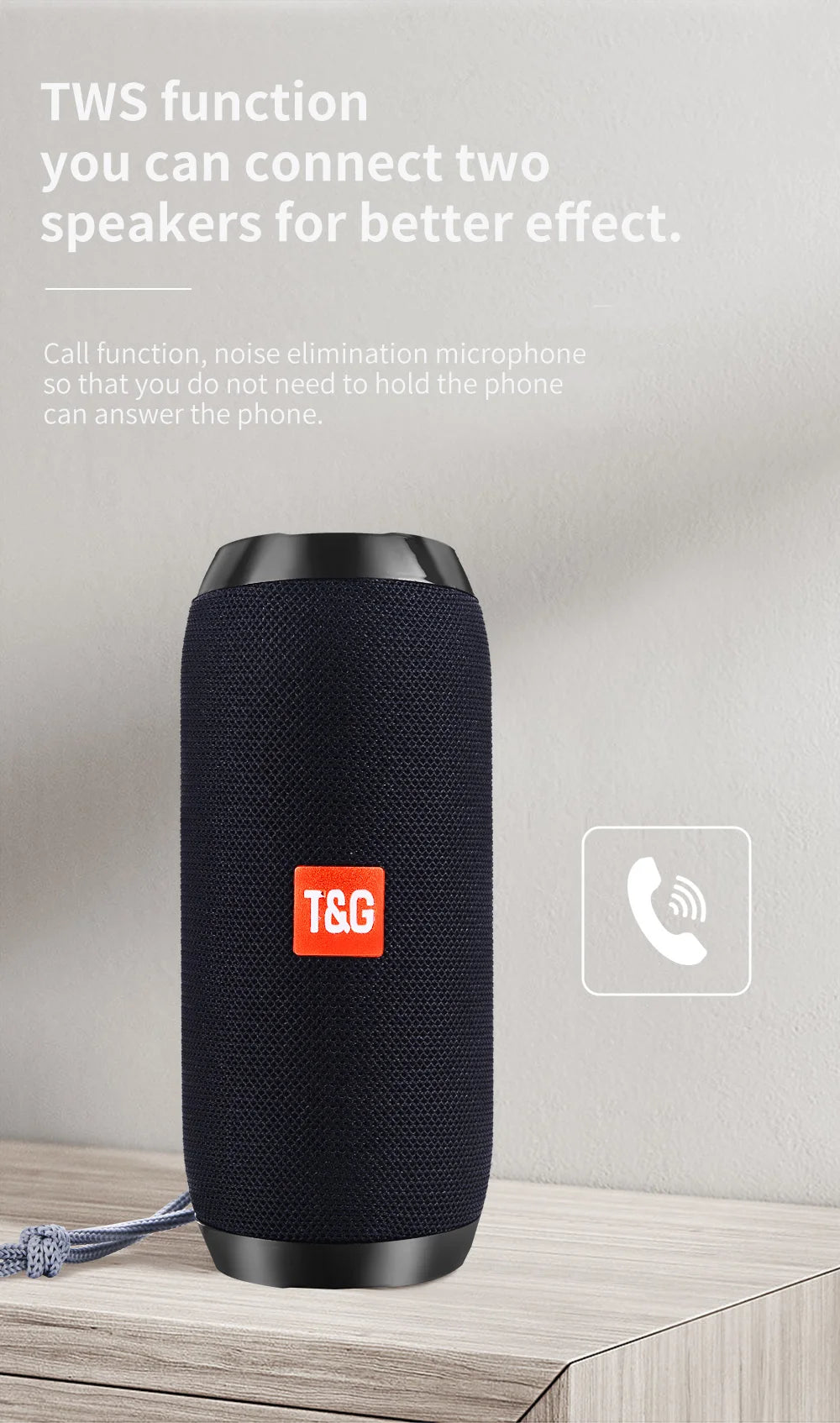 Waterproof Outdoor Bluetooth Speaker – TF Card & FM Radio Included