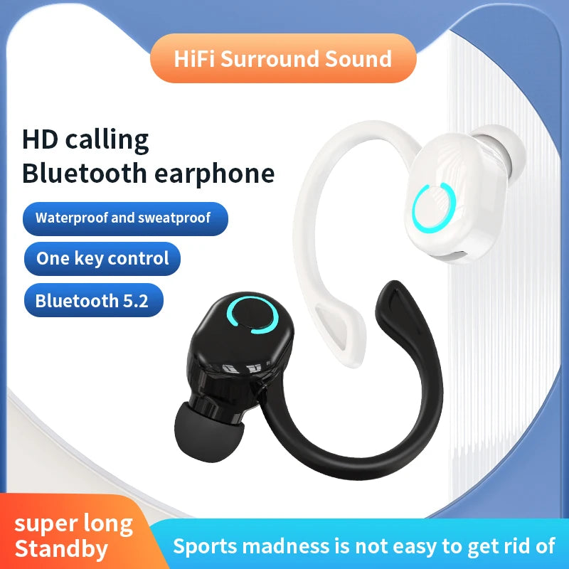 Hi-Fi Bass Waterproof Sport Earbuds – Noise Cancelling Wireless